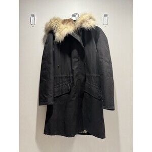 $2450 Women’s Yves Salomon Army Navy Rabbit Fur Parka FR34 Made In France